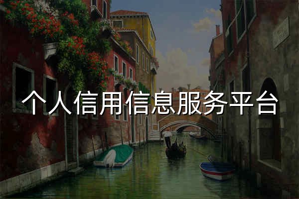 個人信用信息服務平臺 - 官網預覽